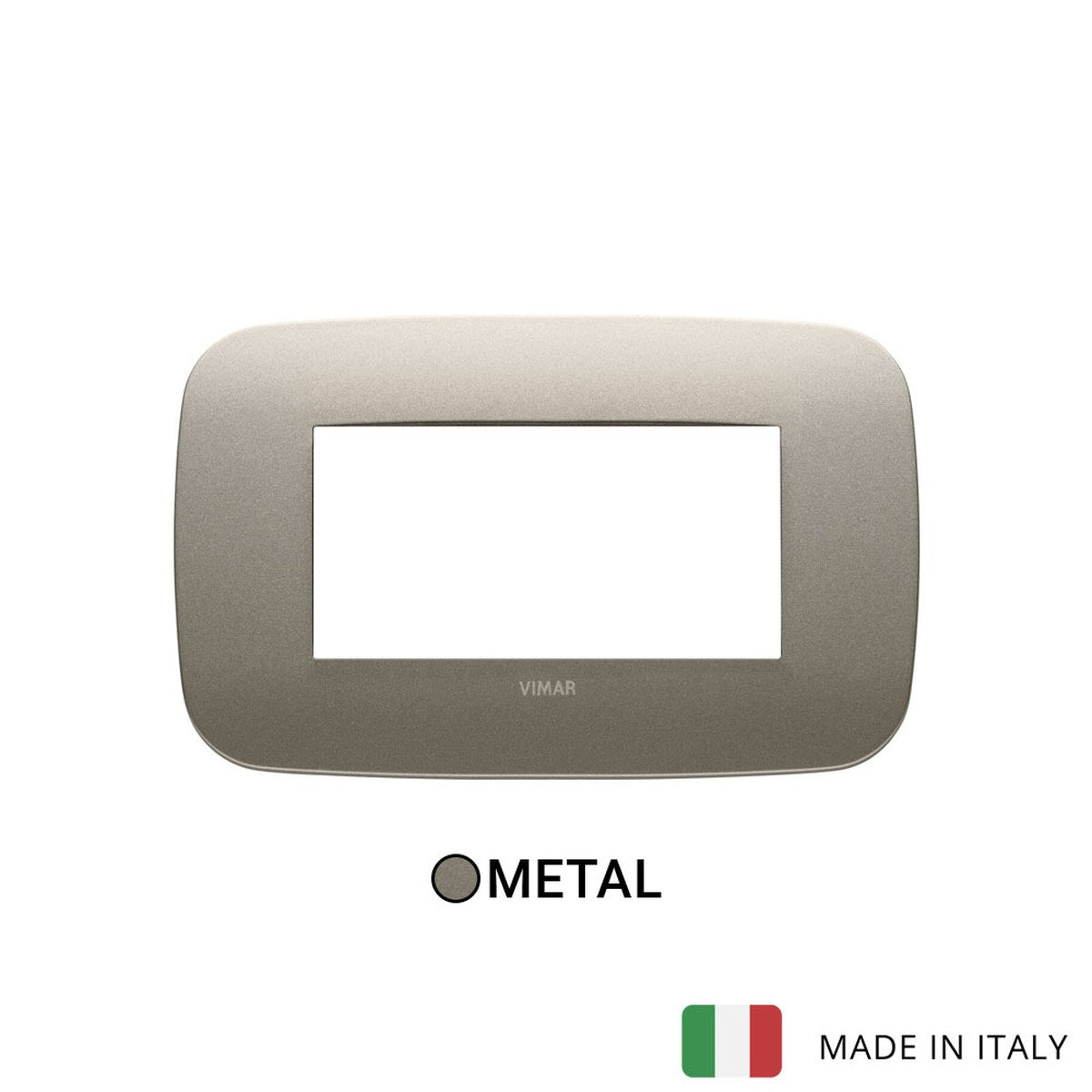 Vimar Arke Round Plate 4M Metal Matt Beige