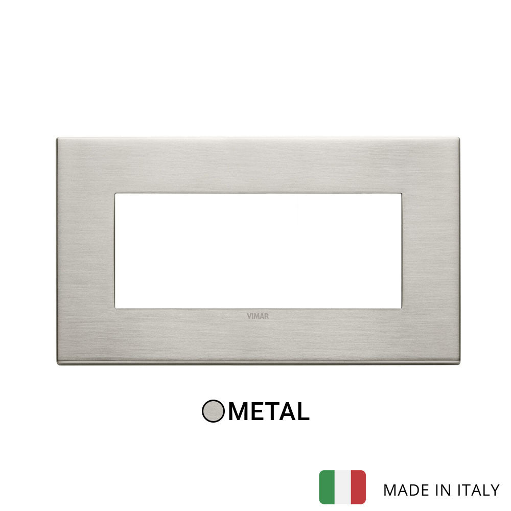 Vimar Eikon Exe Plate 5M Metal Brushed Nickel