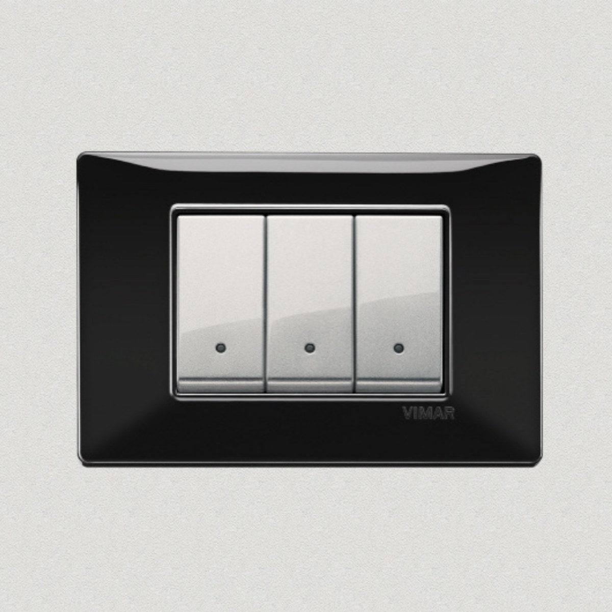 Vimar Plana Plastic 3 Gang Switch - Black - 16A - PHOTO 12