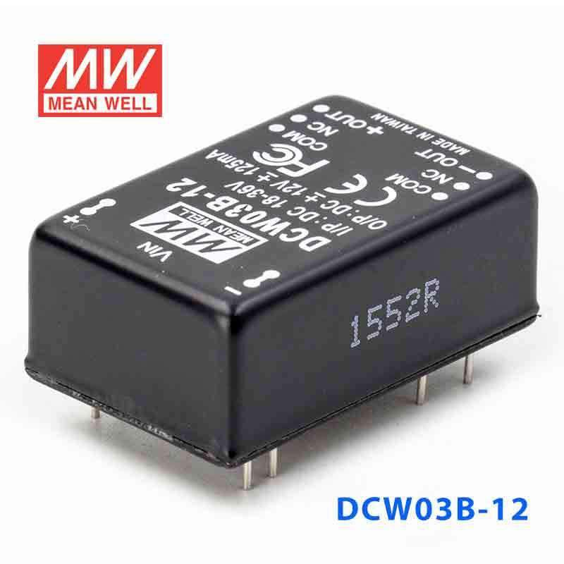 Mean Well DCW03B-12 DC-DC Converter - 3W - 18~36V in ±12V out 125mA - PHOTO 1