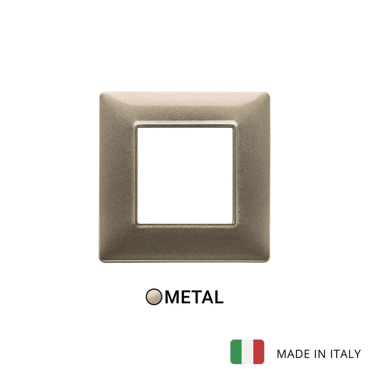 Vimar Plana Plate 2M Metal Metallized Bronze - Square