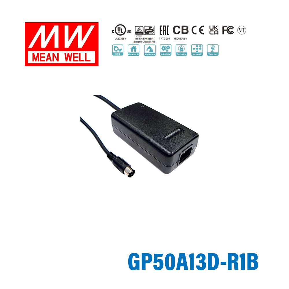 Mean Well GP50A13D-R1B Power Supply 50W 5V 12V -12V 4A