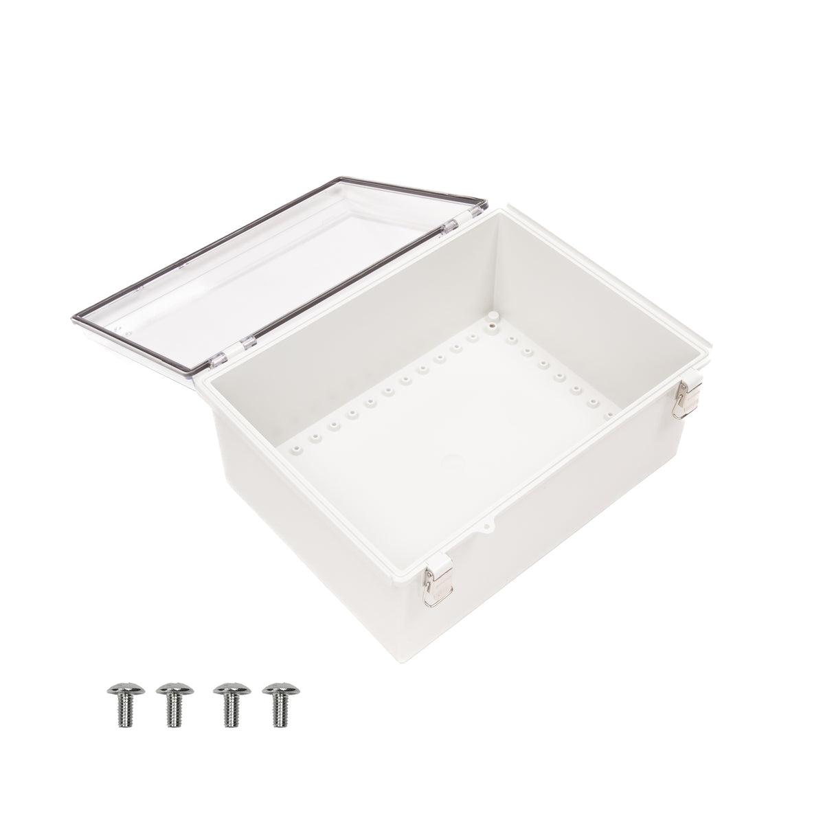 Boxco P-Series 300x400x180mm Plastic Enclosure, IP67, IK08, PC, Transparent Cover, Molded Hinge and Latch Type - PHOTO 3