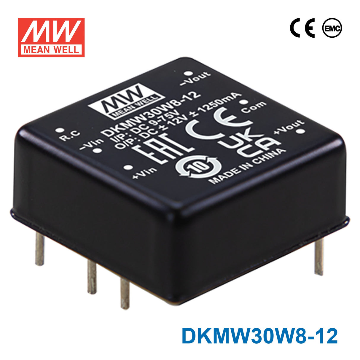 Mean Well DKMW30W8-12 30W DC-DC Converter ±12VDC 1.25A