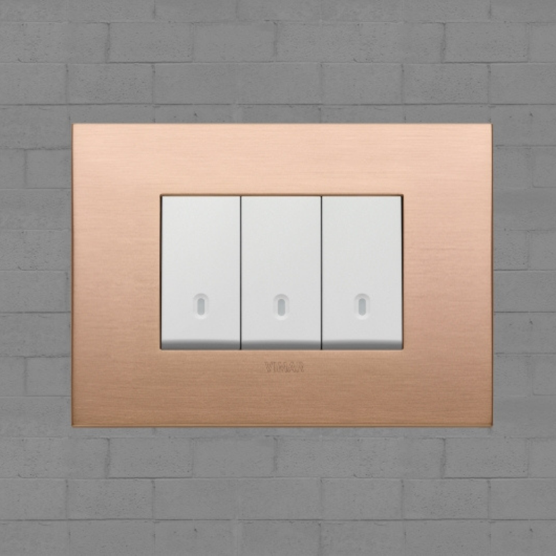 Vimar Arke Metal 3 Gang switch - Brushed Copper - 16A - PHOTO 9