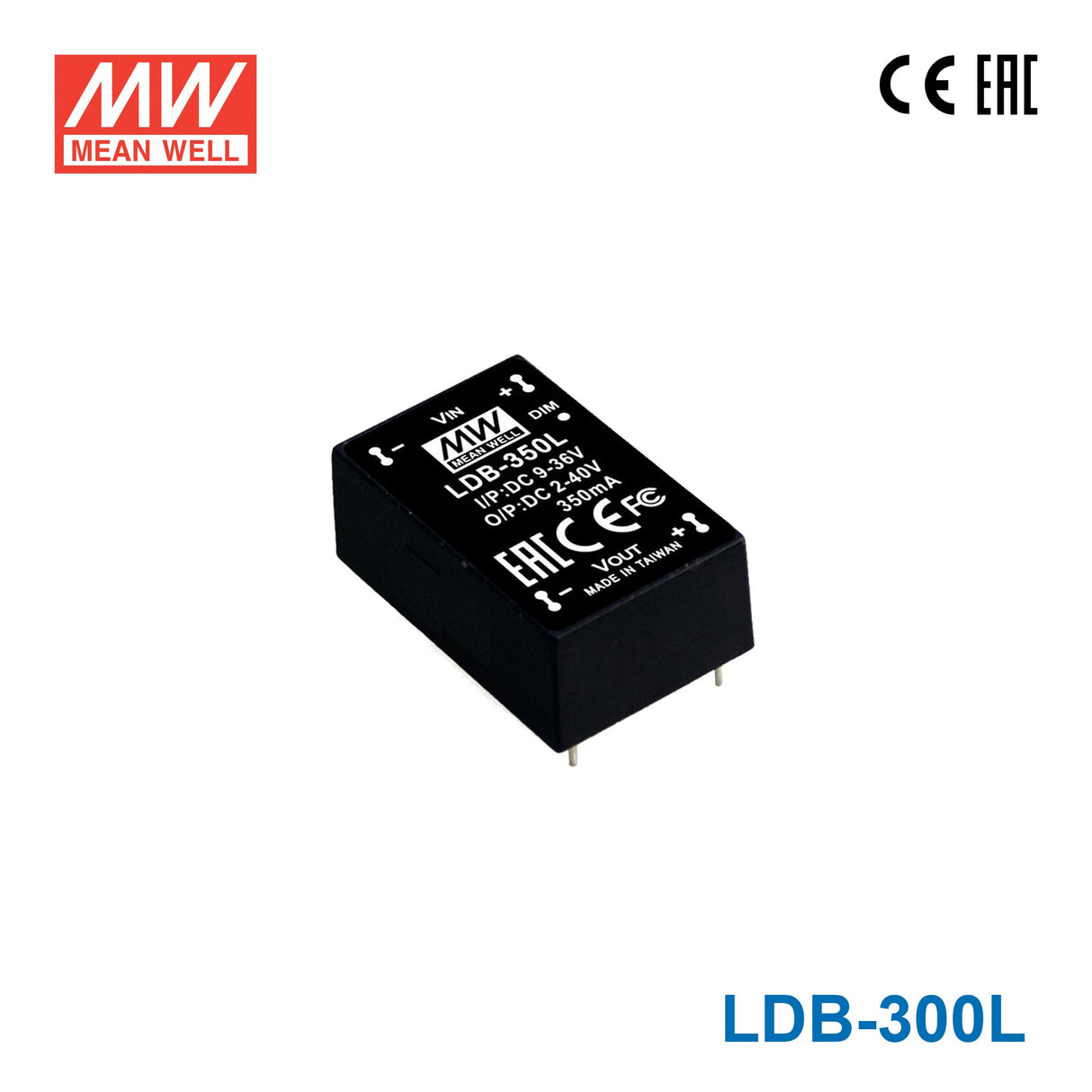 Mean Well LDB-300L DC/DC LED Driver CC 300mA - Buck-boost
