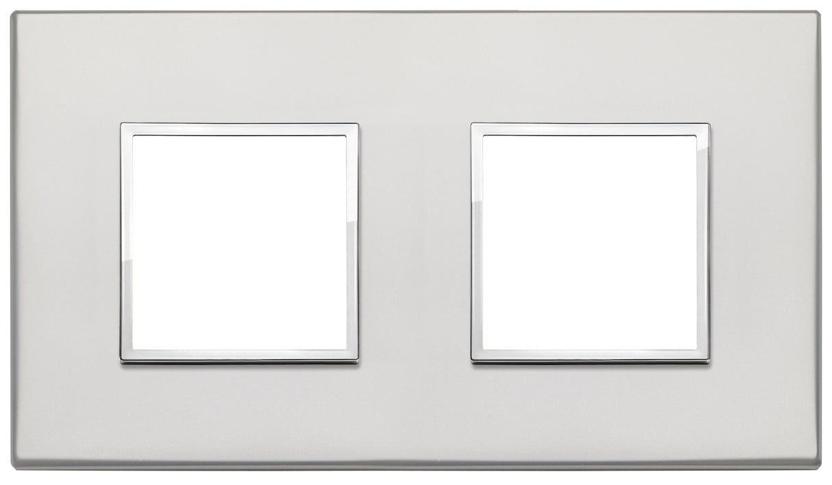 Vimar Eikon Evo Plate 4M (2+2) 71MM Aluminium Silver