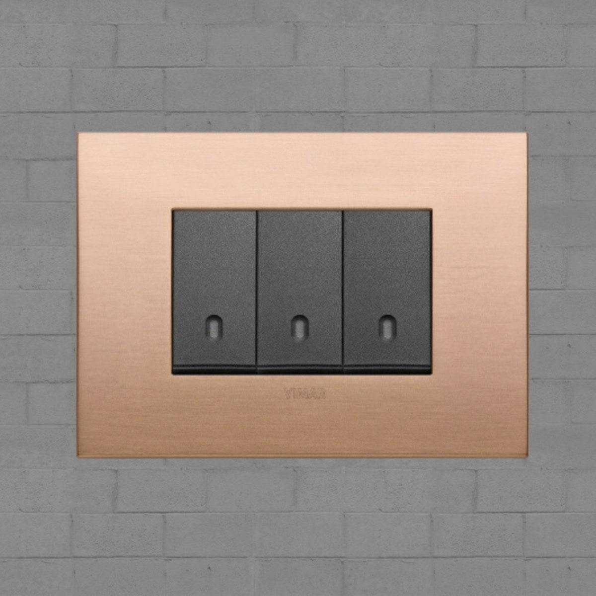 Vimar Arke Metal 3 Gang switch - Brushed Copper - 16A - PHOTO 8