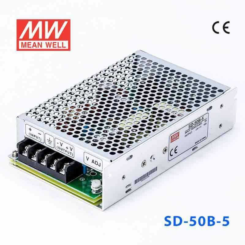 Mean Well SD-50B-5 DC-DC Converter - 50W - 19~36V in 5V out 10A