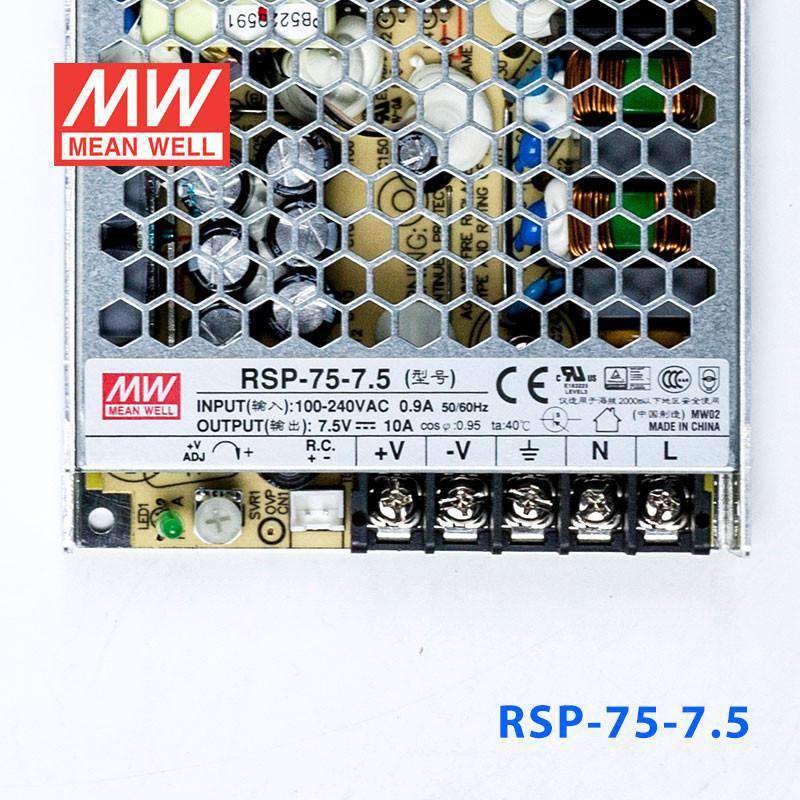 Mean Well RSP-75-7.5 Power Supply 75W 7.5V 10A - PHOTO 2