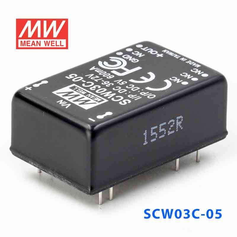 Mean Well SCW03C-05 DC-DC Converter - 3W 36~72V DC in 5V out - PHOTO 1