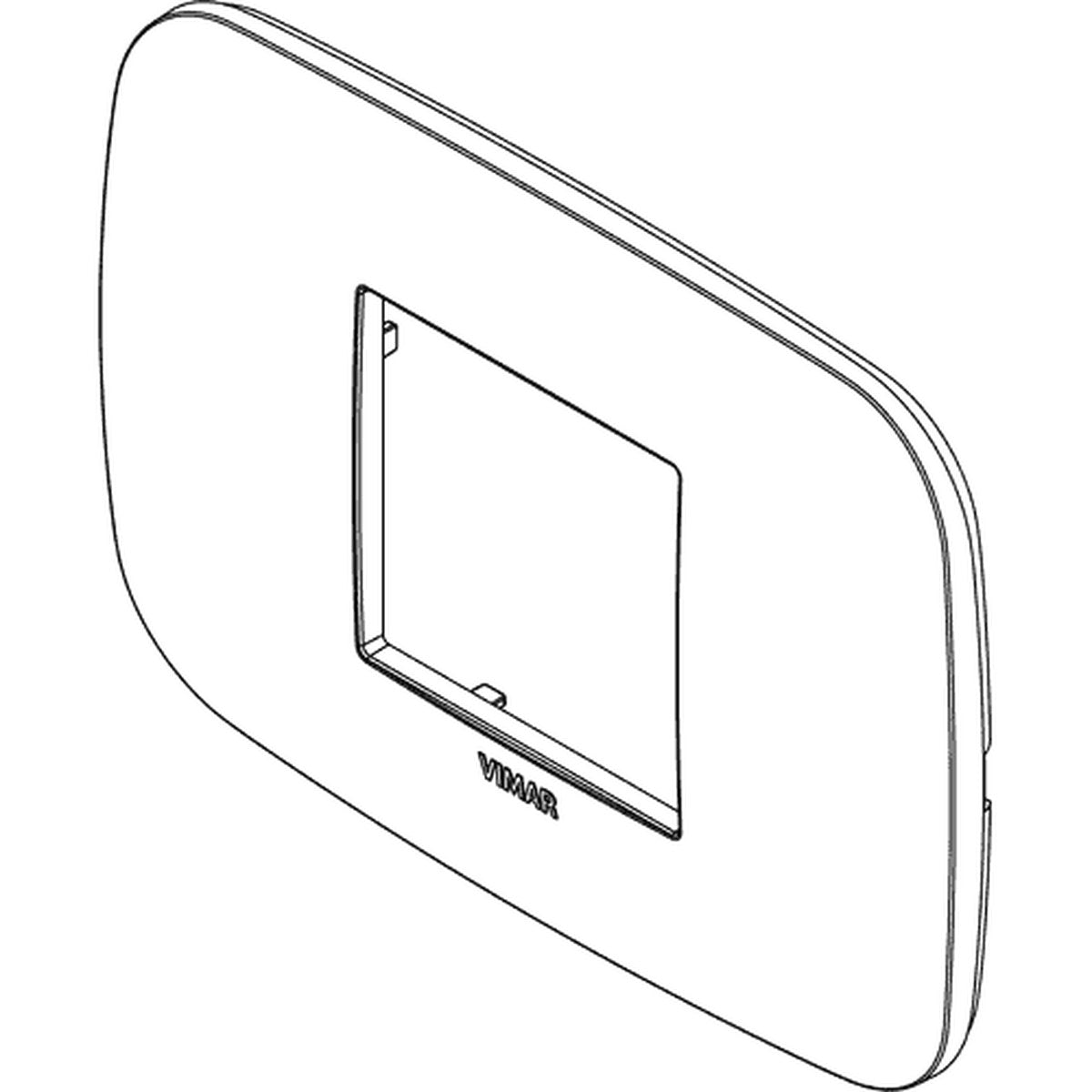 Vimar Arke Round Plate 2centrM Technopolymer Black - PHOTO 1