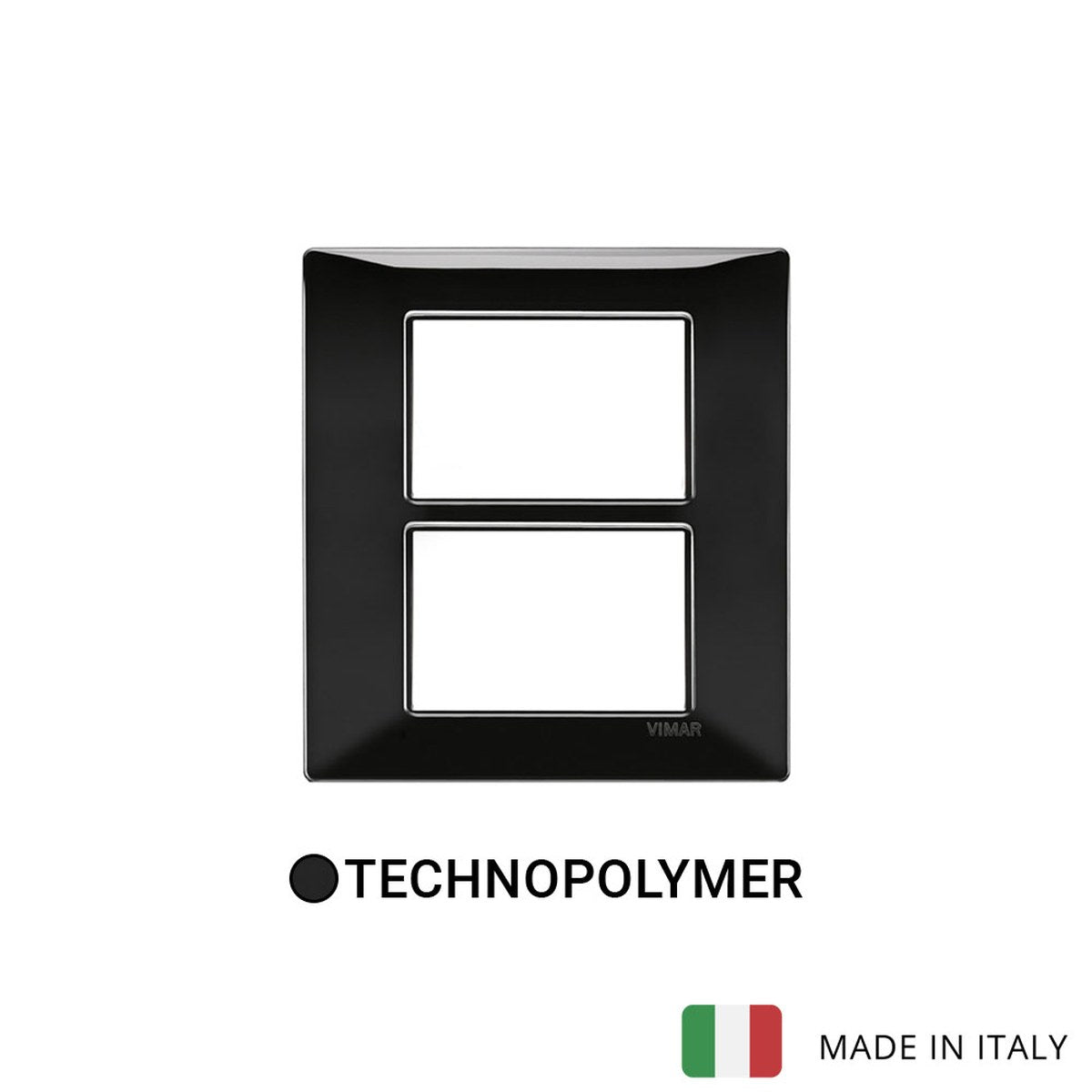 Vimar Plana Plate 6(3+3)M Technopolymer Black