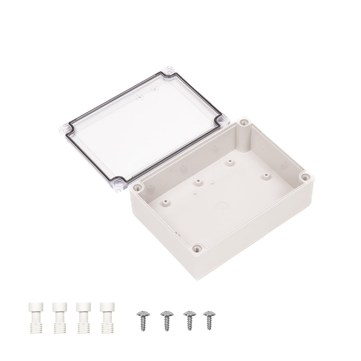 Boxco M-Series 130x180x60mm Plastic Enclosure, IP67, IK08, ABS, Transparent Cover, Screw Type - PHOTO 3
