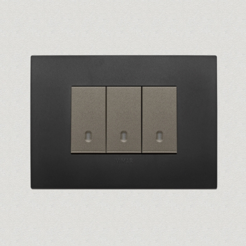 Vimar Arke Plastic 3 Gang switch - Black - 16A - PHOTO 19