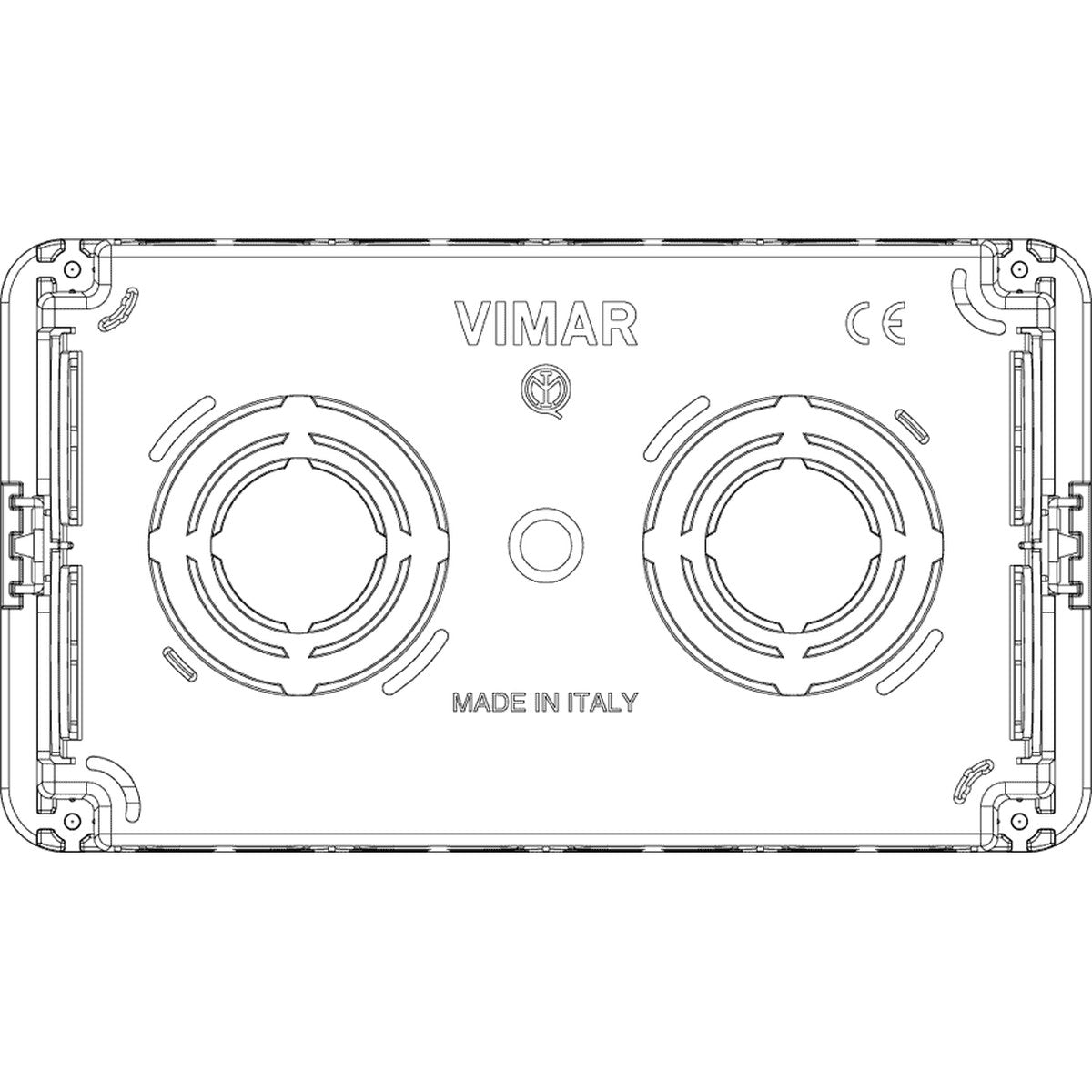 Vimar Flush Mounting Box 4M Light Blue - PHOTO 2