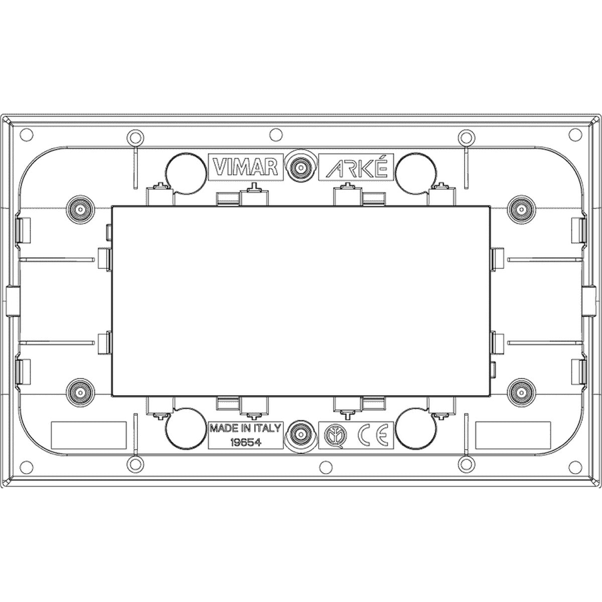 Vimar Arke Classic Plate 4M Metal Brushed Brass - PHOTO 2