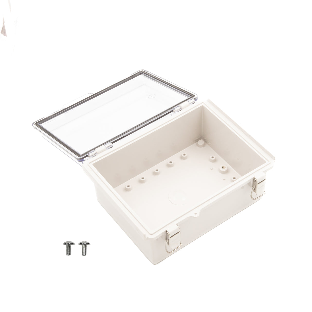 Boxco P-Series 160x210x100mm Plastic Enclosure, IP67, IK08, PC, Transparent Cover, Molded Hinge and Latch Type - PHOTO 3