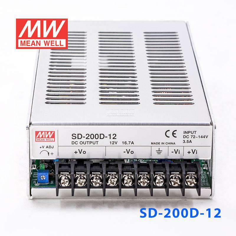 Mean Well SD-200D-12 DC-DC Converter - 200.4W - 72~144V in 12V out 16.7A - PHOTO 2