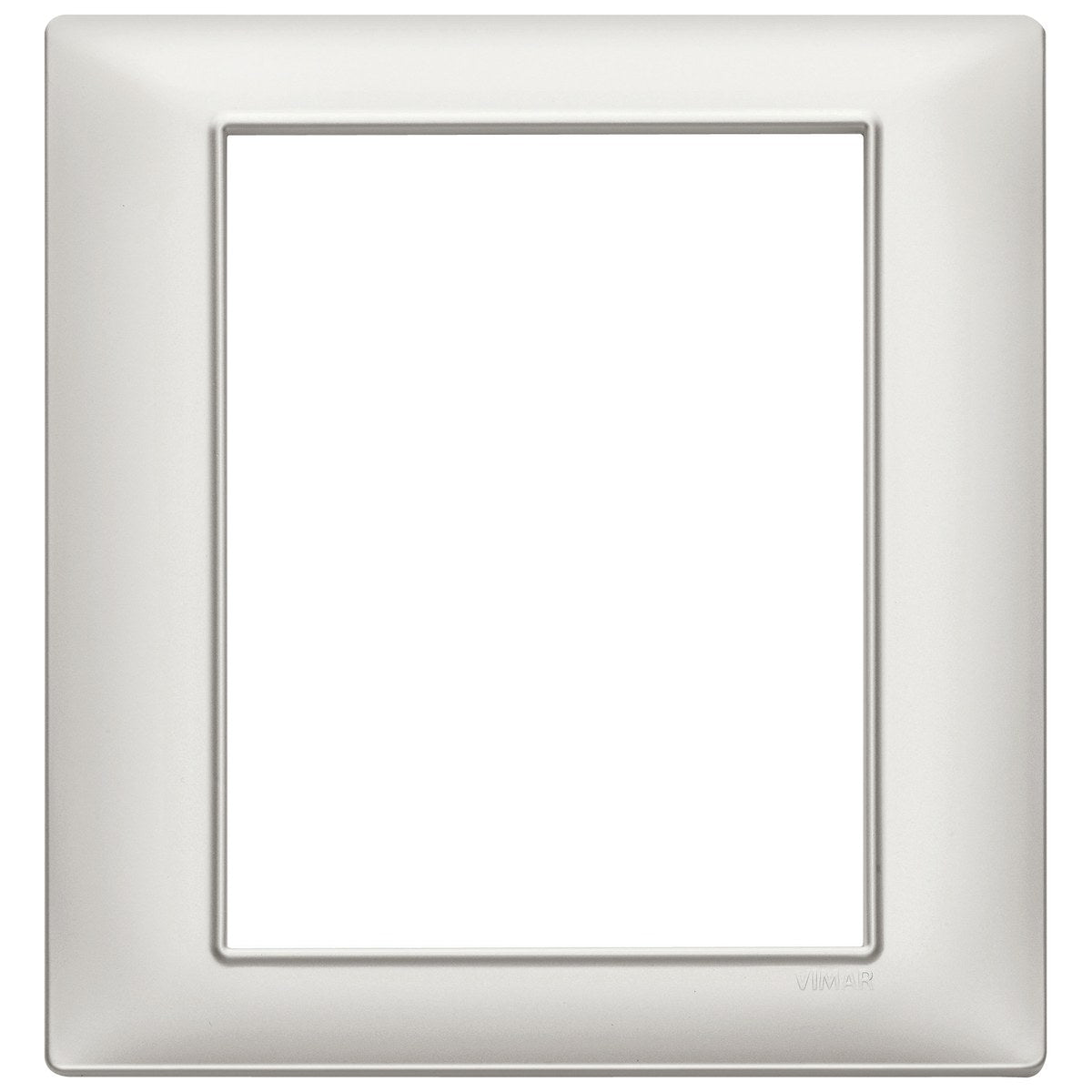 Vimar Plana Plate 8M Technopolymer Pearl Silver