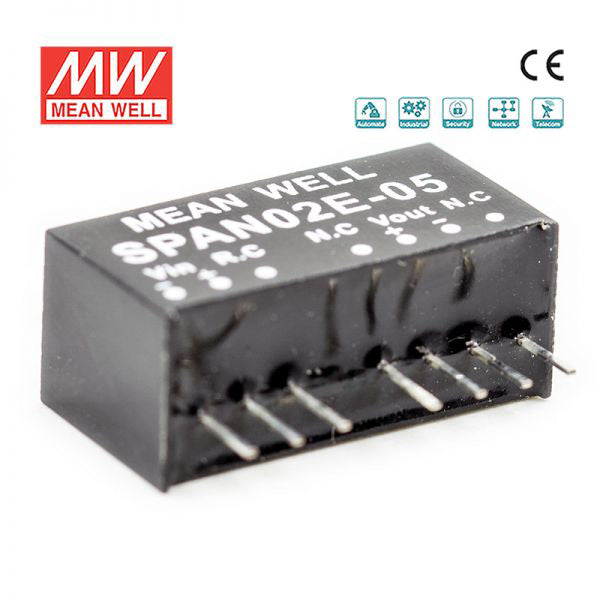 Mean Well SPAN02E-03 DC-DC Converter - 2W - 4.5~9V in 3.3V out 500mA