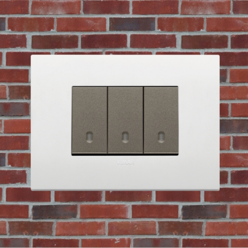 Vimar Arke Plastic 3 Gang switch - White - 16A - PHOTO 22