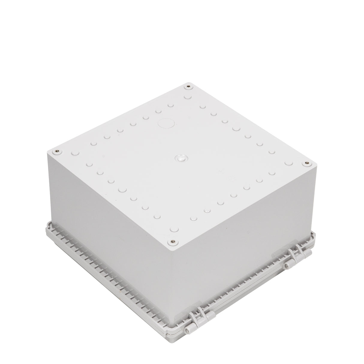 Boxco P-Series 300x300x180mm Plastic Enclosure, IP67, IK08, PC, Grey Cover, Molded Hinge and Latch Type - PHOTO 2