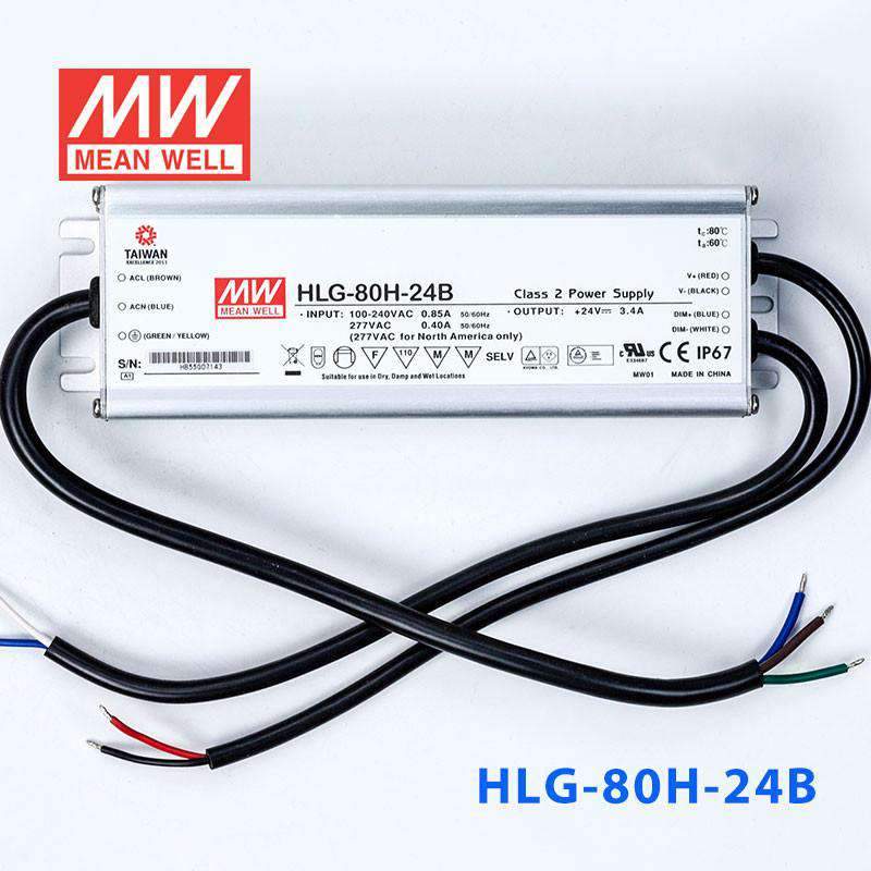 Mean Well HLG-80H-24B Power Supply 80W 24V - Dimmable 3.4A - PHOTO 2