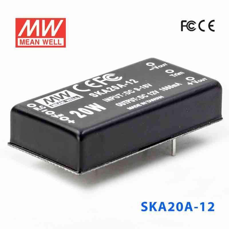 Mean Well SKA20A-12 DC-DC Converter - 20W - 9~18V in 12V out 1.66A