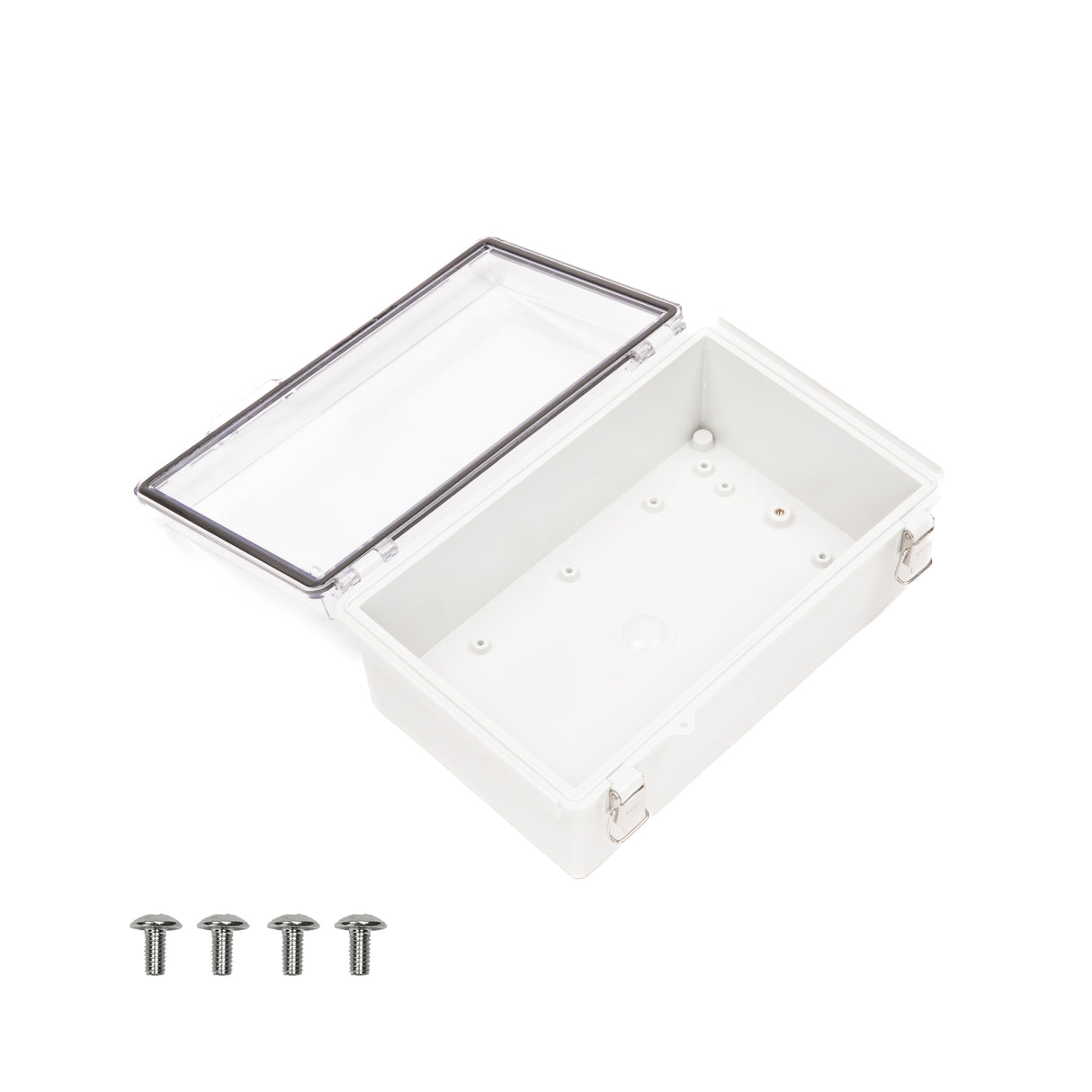 Boxco P-Series 170x270x110mm Plastic Enclosure, IP67, IK08, ABS, Transparent Cover, Molded Hinge and Latch Type - PHOTO 3