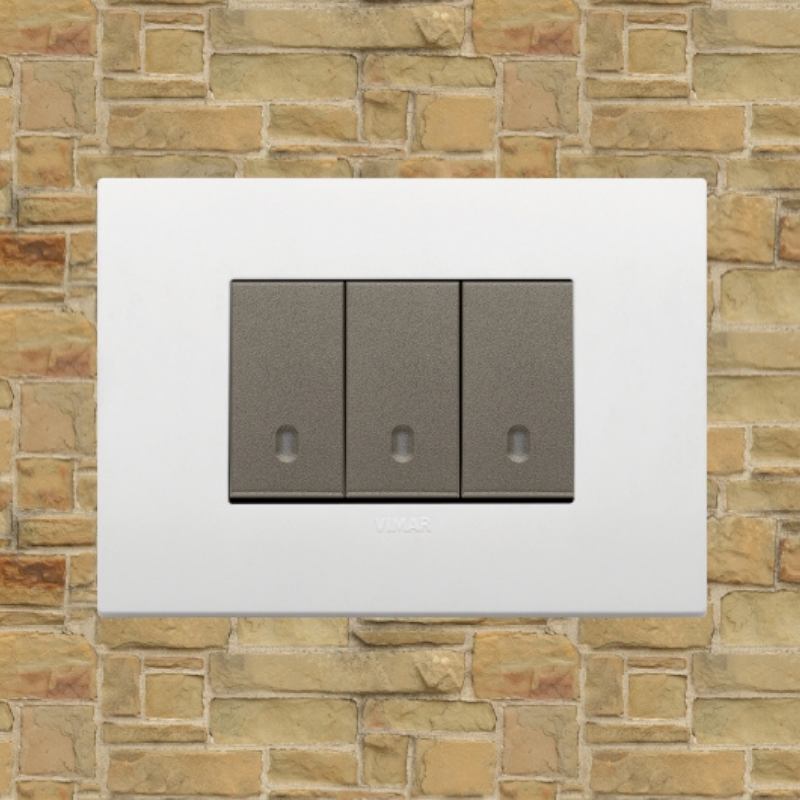 Vimar Arke Plastic 3 Gang switch - White - 16A - PHOTO 9