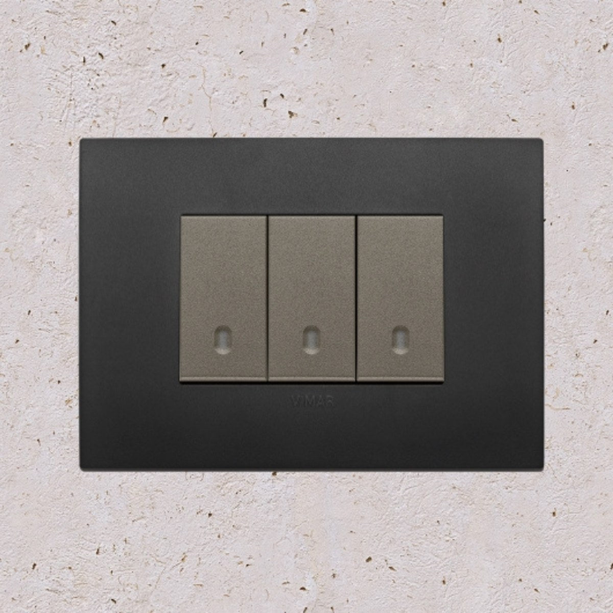 Vimar Arke Plastic 3 Gang switch - Black - 16A - PHOTO 23