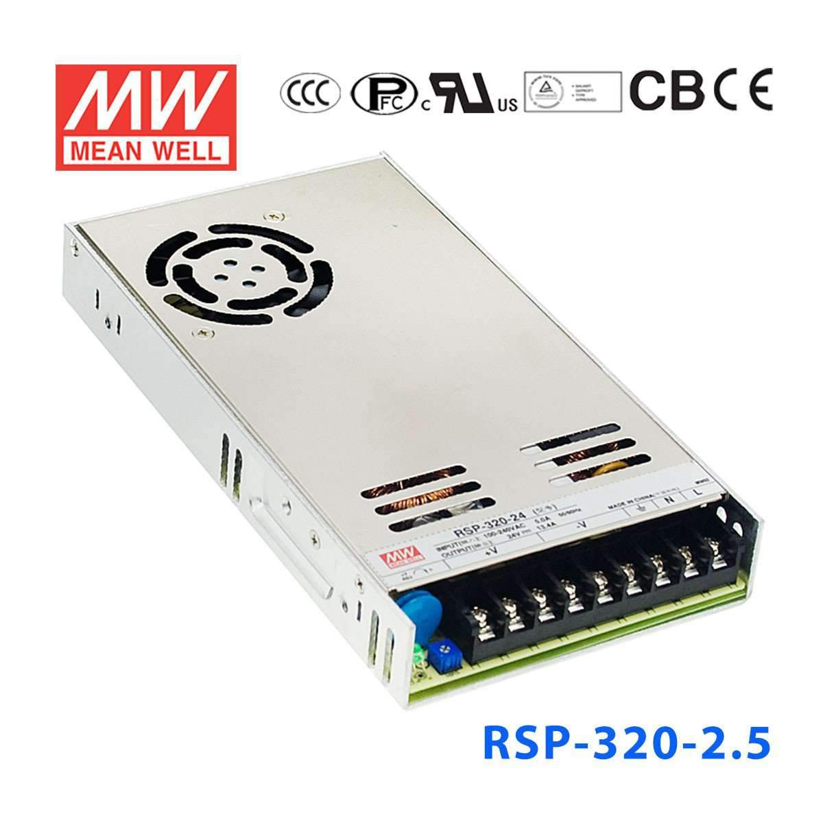 Mean Well RSP-320-2.5 Power Supply 320W 2.5V 60A