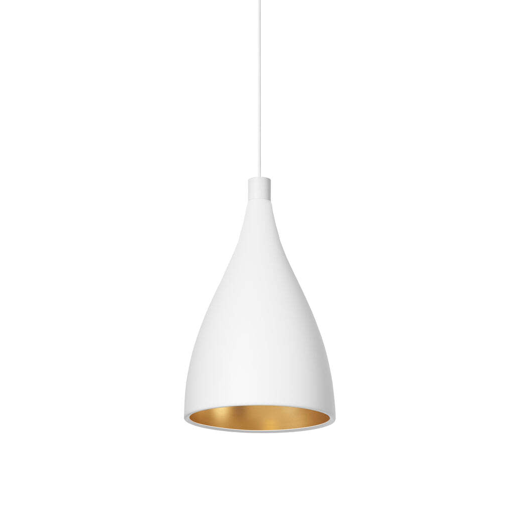 Pablo Pendant Swell XL Single Narrow White / Brass - PHOTO 1