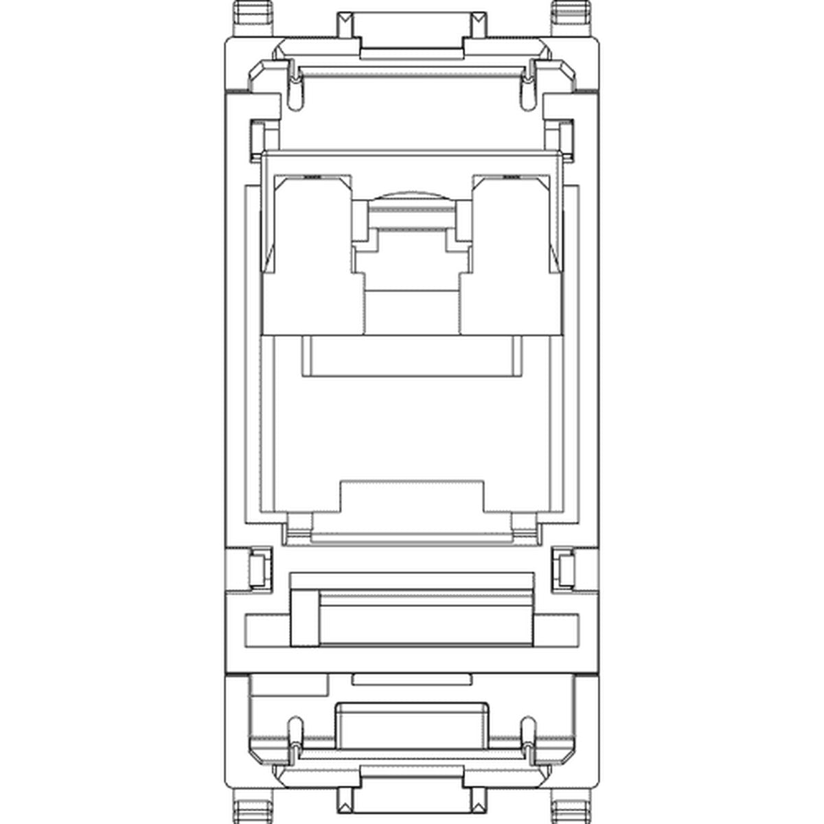 Plana RJ45 Cat6 Netsafe UTP Outlet With Cover White - PHOTO 2