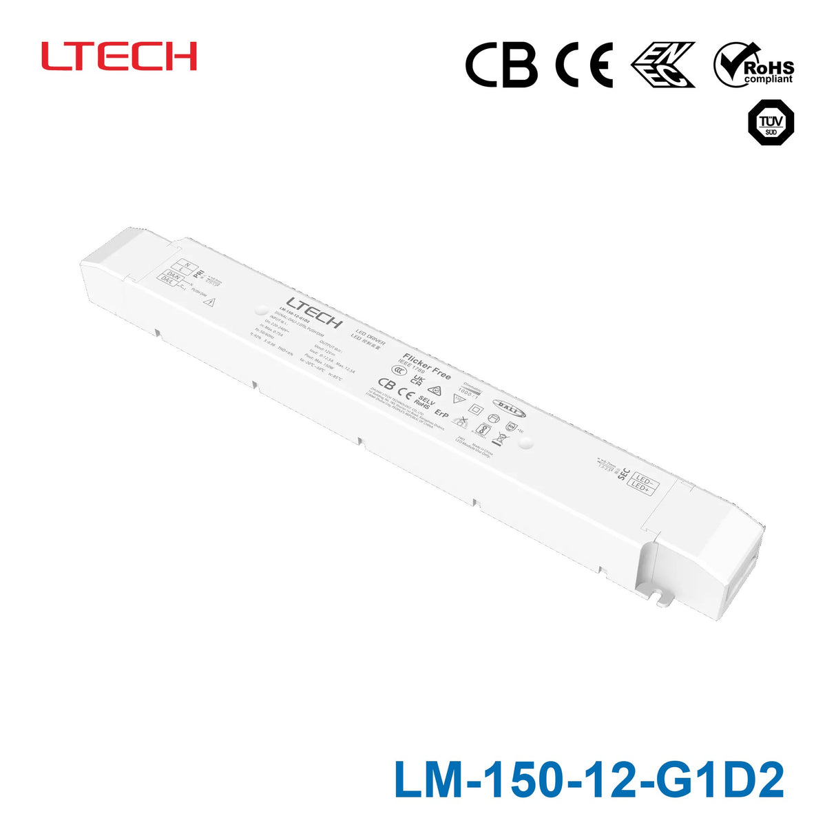 Ltech LM-150-12-G1D2 CV DALI2 Dimmable Driver 12.5A