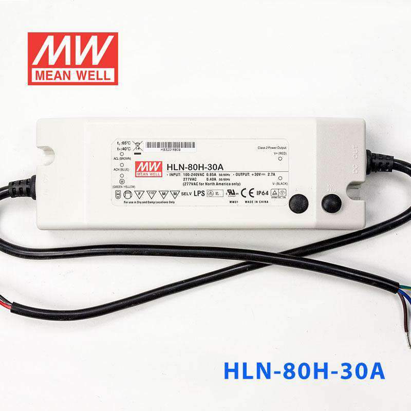 Mean Well HLN-80H-30A Power Supply 80W 30V - IP64, Adjustable 2.7A - PHOTO 2