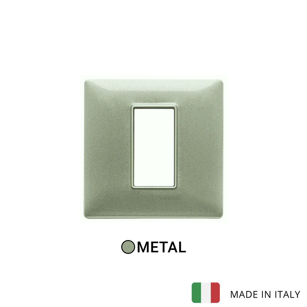 Vimar Plana Plate 1M Metal Metallized Green
