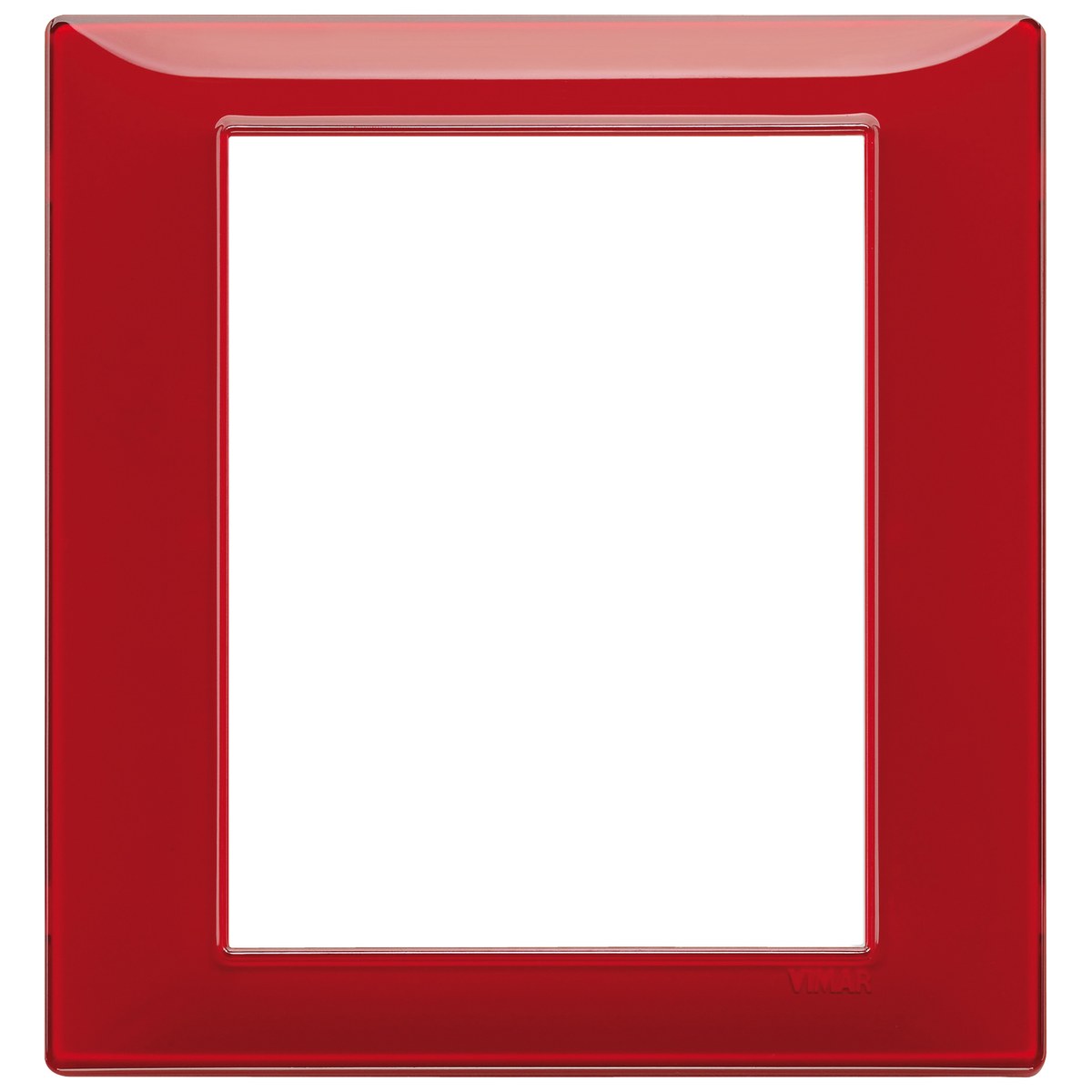 Vimar Plana Plate 8M Technopolymer Reflex Ruby