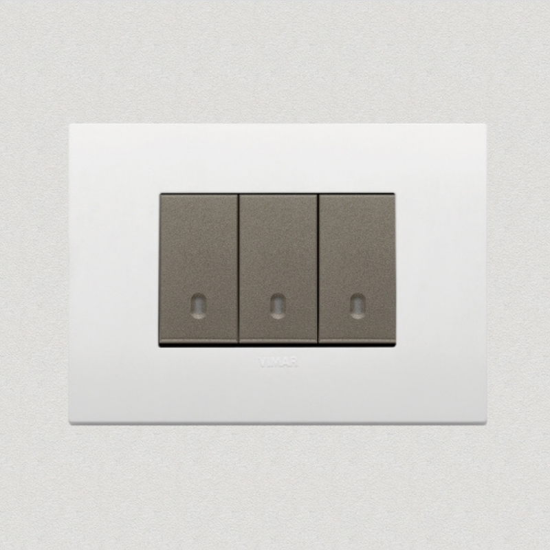 Vimar Arke Plastic 3 Gang switch - White - 16A - PHOTO 3