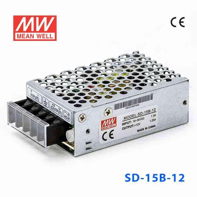 Mean Well SD-15B-12 DC-DC Converter - 15W - 18~36V in 12V out 1.25A