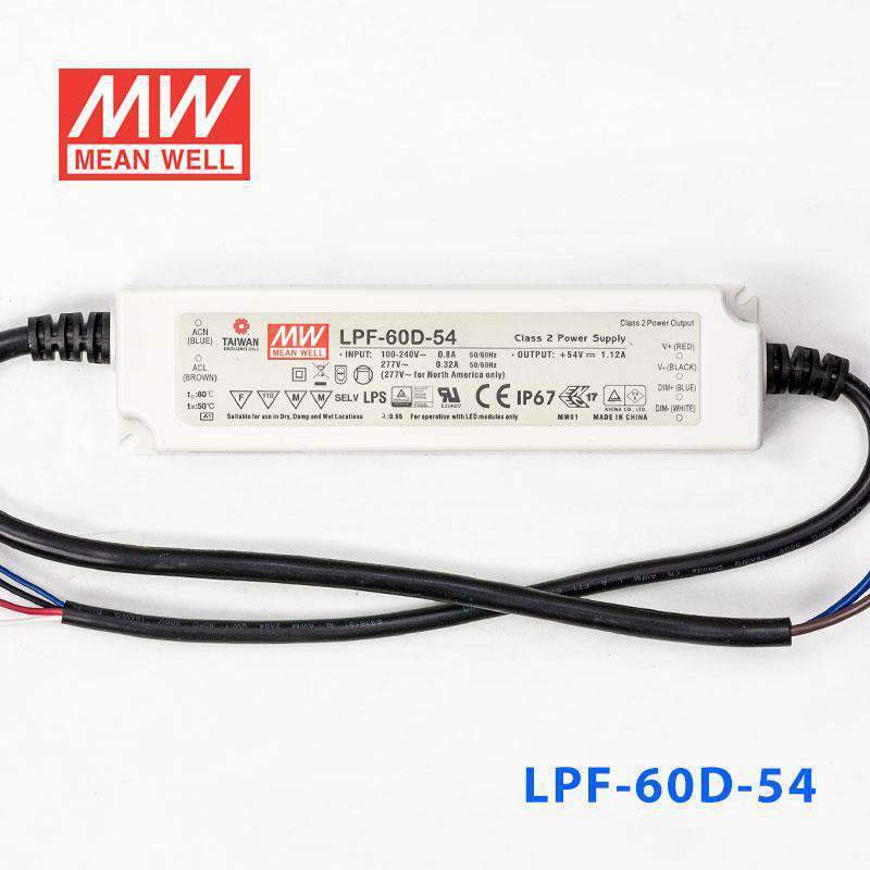 Mean Well LPF-60D-54 Power Supply 60W 54V - Dimmable 1.12A - PHOTO 2