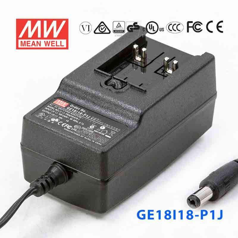 Mean Well GE18I18-P1J Power Supply 18W 18V 1A