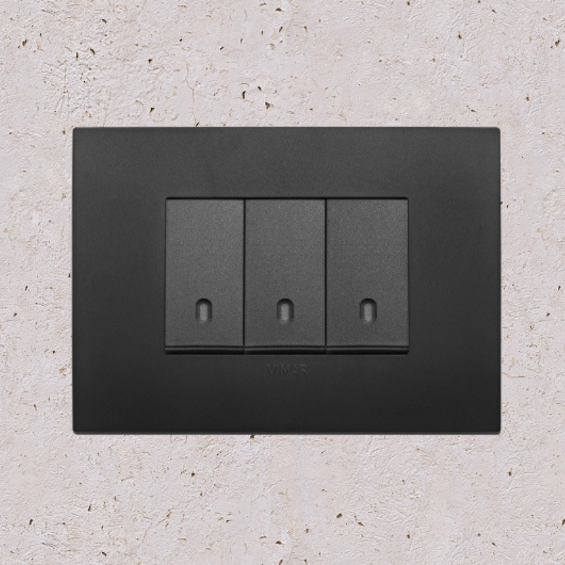 Vimar Arke Plastic 3 Gang switch - Black - 16A - PHOTO 15