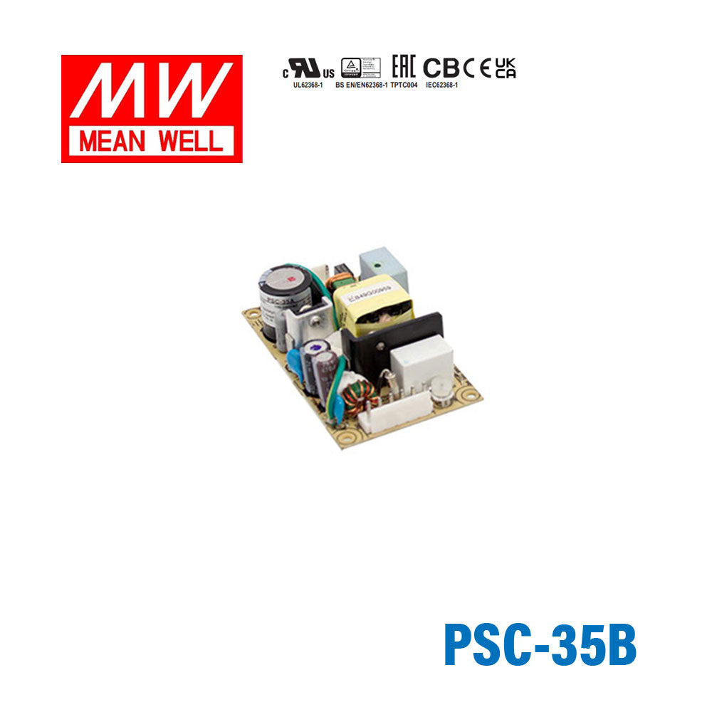 Mean Well PSC-35B Battery Chargers 35.88W 27.6V 0.85A - PFC