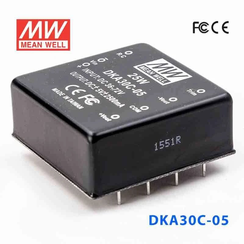 Mean Well DKA30C-05 DC-DC Converter - 25W - 36~72V in ±5V out 2.5A