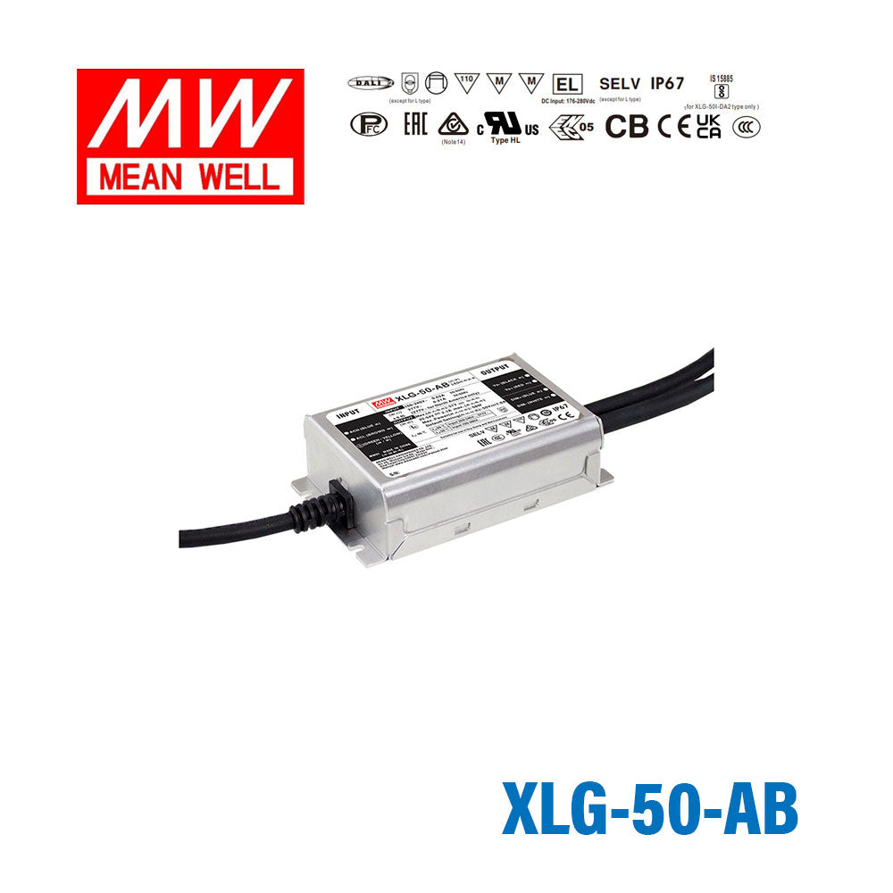 Mean Well XLG-50-AB Power Supply 50W 1A - Adjustable and Dimmable