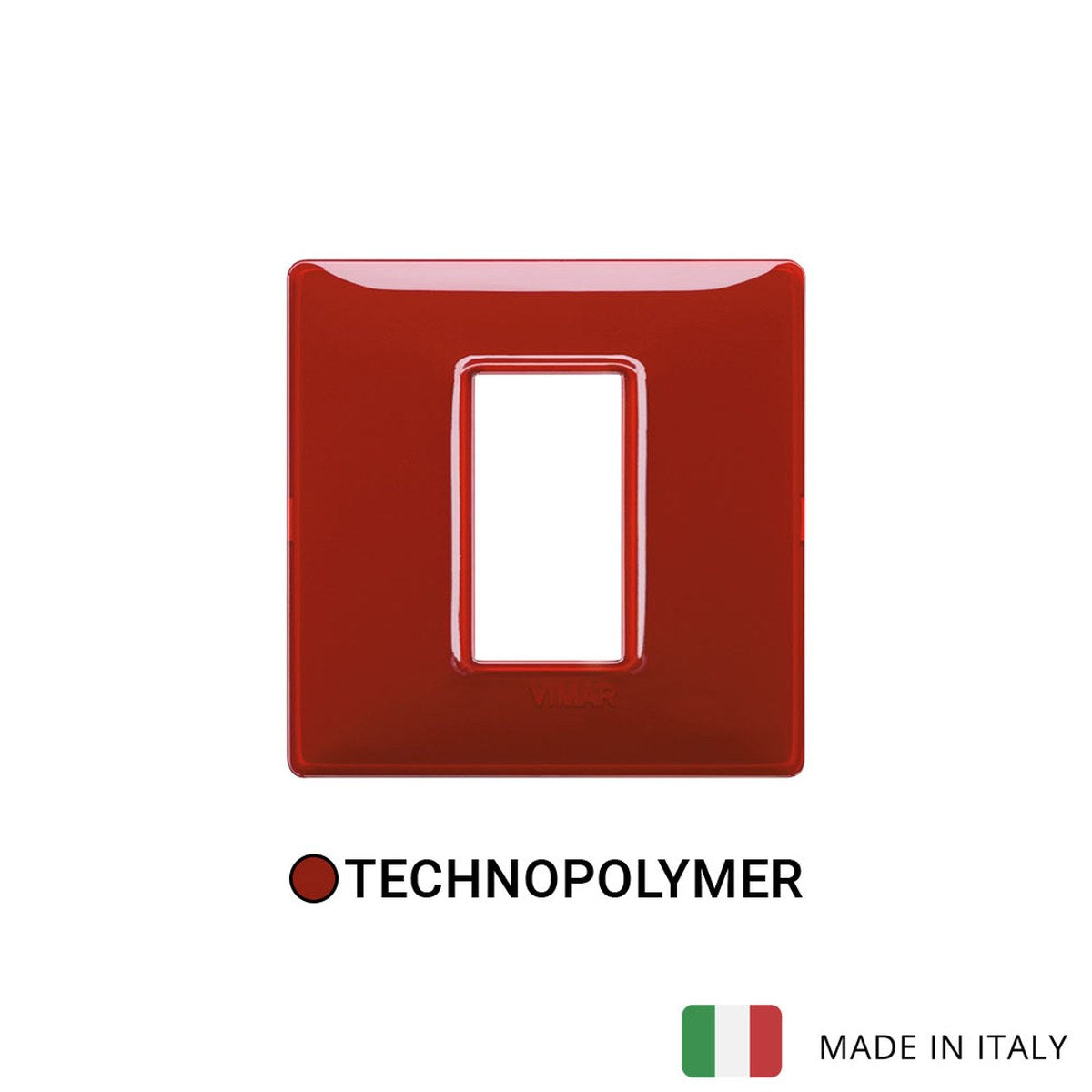 Vimar Plana Plate 1M Technopolymer Reflex Ruby
