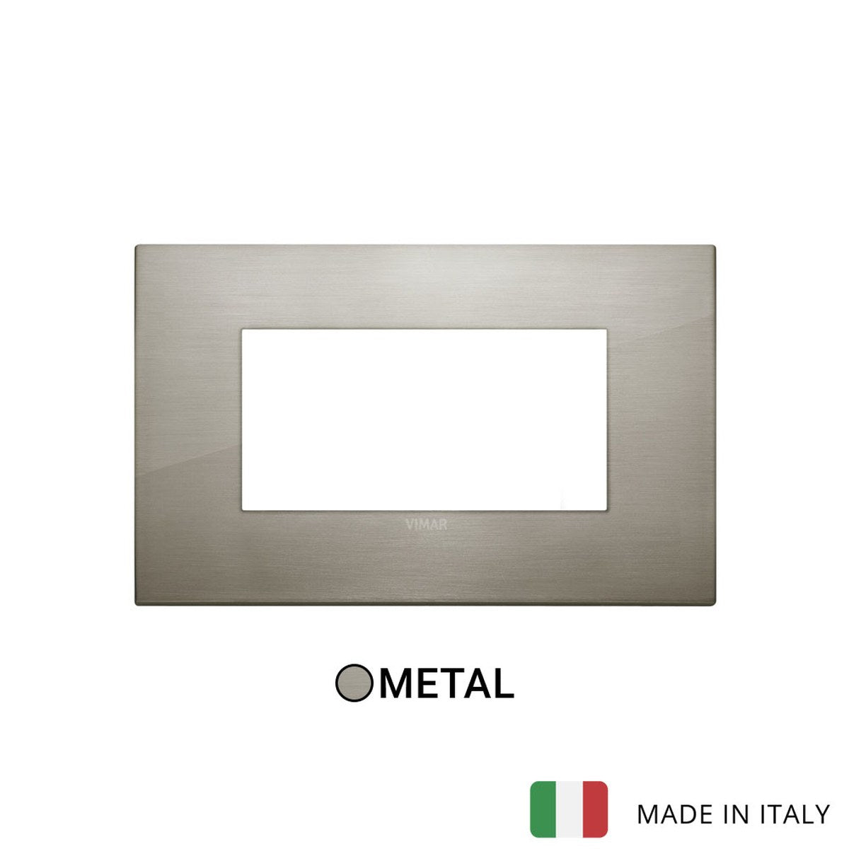 Vimar Arke Classic Plate 4M Metal Brushed Inox