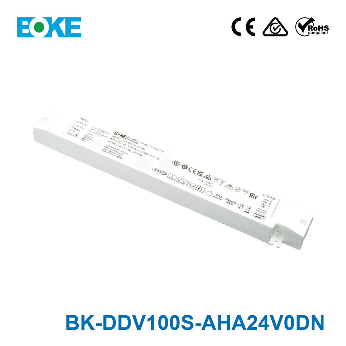 BOKE BK-DDV100S-AHA24V0DN 100W 24V DALI-2 DT8 Tunable White LED Driver 4.2A